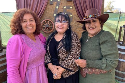 Las hermanas Ramona, Otilia e Irma Huerta.