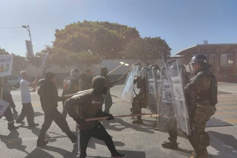 El ejercicio incluyó situaciones de violencia.