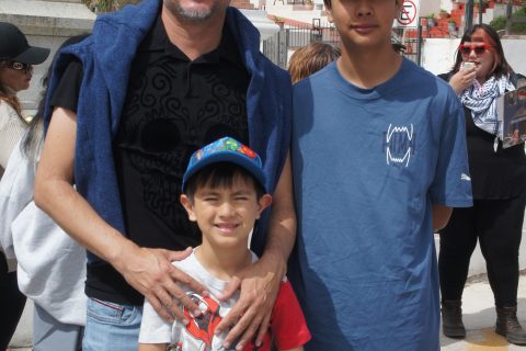Moisés Chávez, Emilio y Esteban.