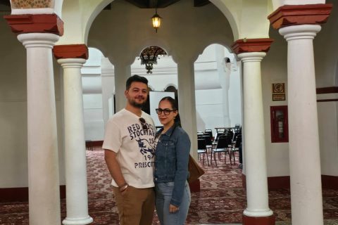 Daniel Montalvo y Alejandra Ceballos celebraron su luna de miel recorriendo sitios históricos.