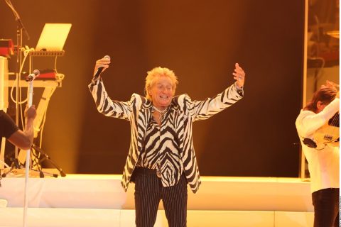 Rod Stewart asiste a juego de Escocia