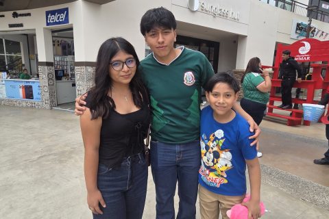 Yatziry, Alexis y Pedro.