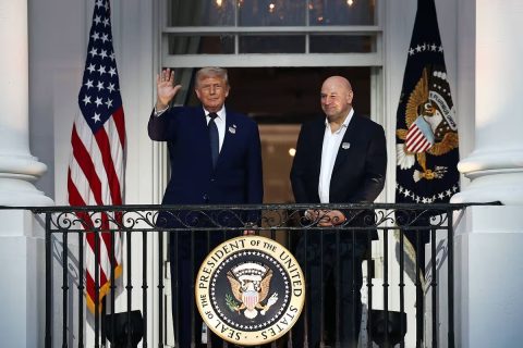 El presidente Donald Trump y el CEO de la UFC, Dana White.