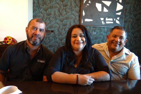 Ricardo León, California Estrada y Alfredo Tapia.