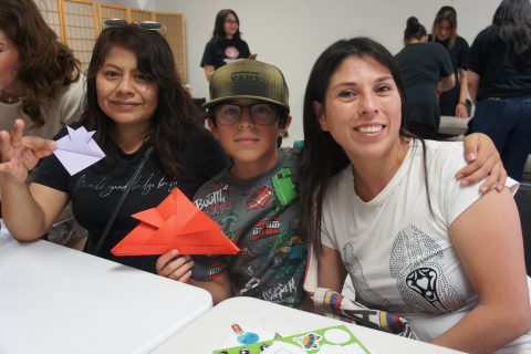 Rosalía Gaspar, César y Mariana Cruz.
