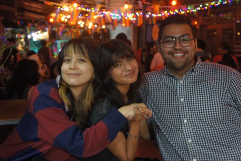 Gabriela Bañaga, Hanna Peregrina y Diego Robles.