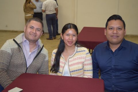 Diego Álvarez, Verónica Vargas y Carlos Guadalupe.