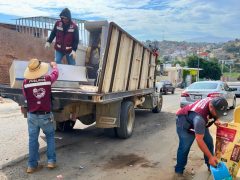 Recolectan basura de traspatio en col. Villas del Prado I, II