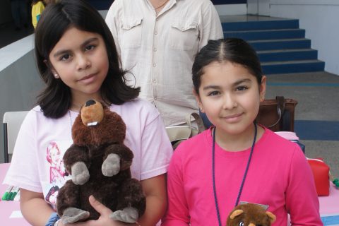 León Parra, Regina y María Fernanda.