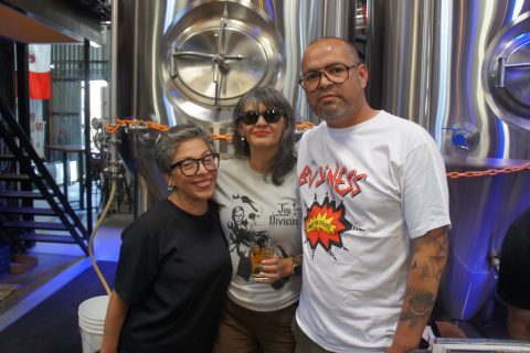 Edith López, Karina Miranda y Mario.
