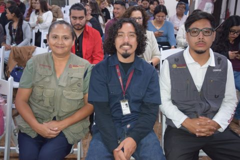 Teresa Monay, Edgar Bueno y Mario Antonio Ramblaz.