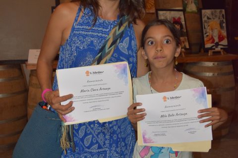 María Clara Arteaga y Mila cursaron juntas el taller de Cerámica. 