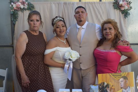 Esther Martínez, Karina García, Sergio Reyes y Ofelia Peña.