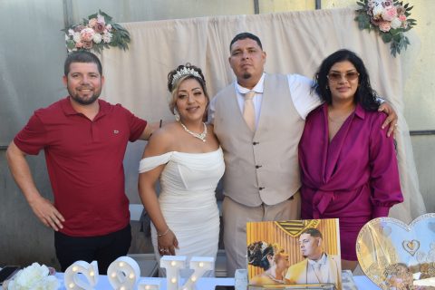 Adrián Sánchez, Karina García, Sergio Reyes y Adriana Reyes. 