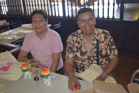 Gabriel Morales y Alejandro Pérez, visitantes de Puebla. 