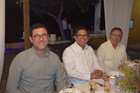 Raúl Barco, Miguel Ángel Alba y Monseñor Francisco Javier Jaime Pérez.
