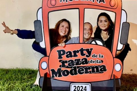 Maritza, Ricardo y Laura Rebeca Pineda.
