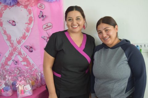 Cindy Meza y Bianca Morales.