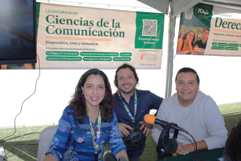 Daniela Rentería, Marco Antonio Meza y Fernando Domínguez.