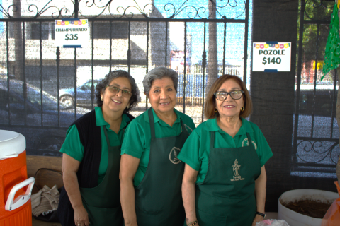 Elvira Sánchez, Cecilia Cortez y María Elena Domínguez.
