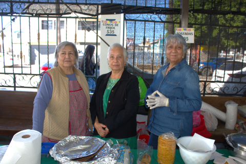 Obdulia Chilaca, Ramona Cortez y Lelly Ramírez.